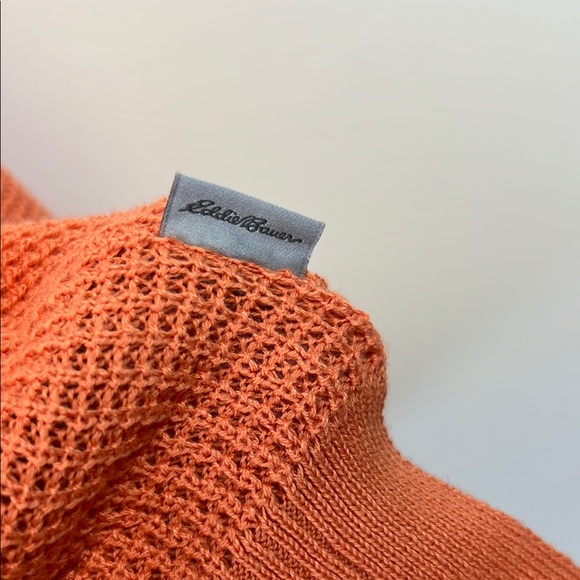 Eddie Bauer Burnt Orange Knit Sweater Women’s Large - Picture 3 of 8